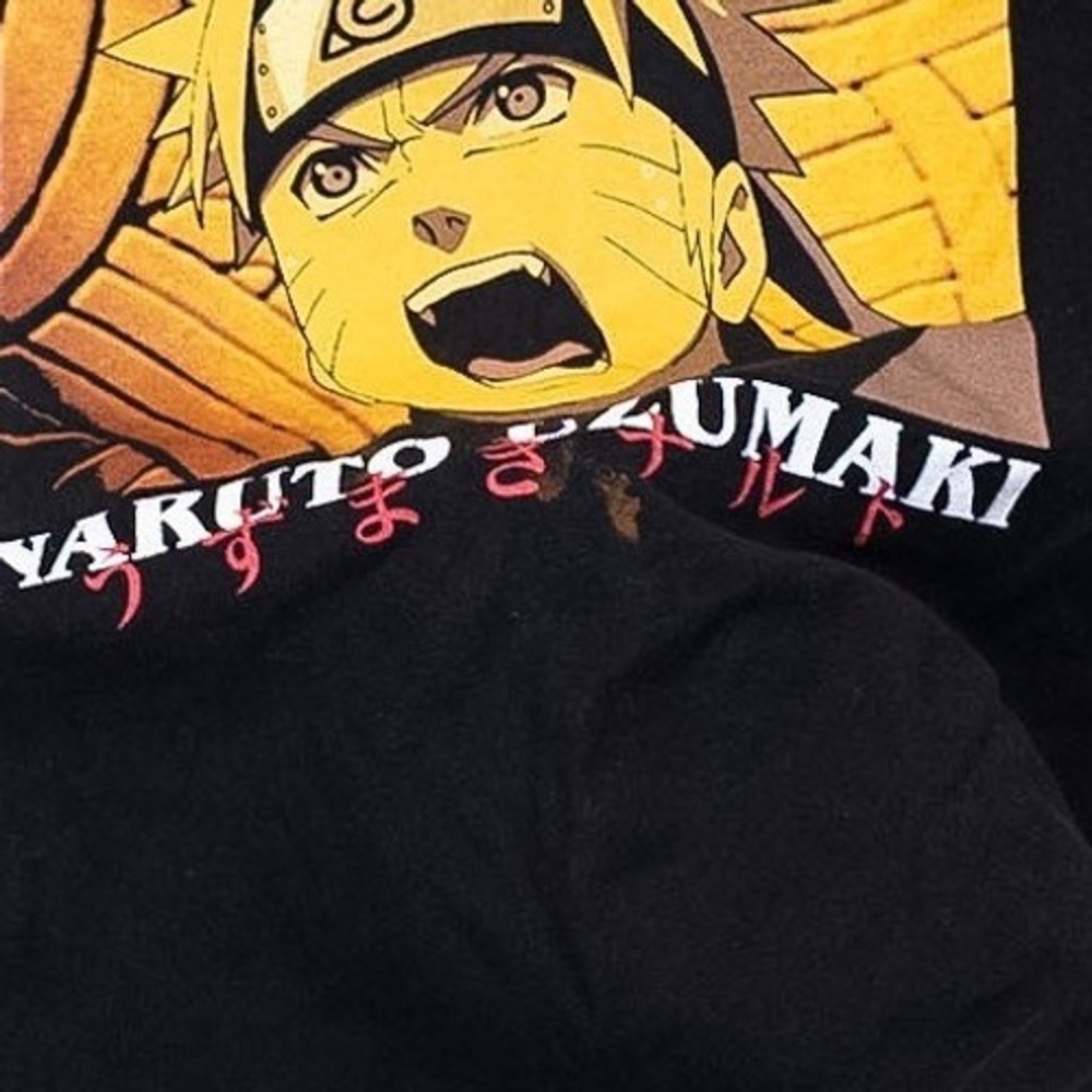 Naruto Uzumaki Graphic T-Shirt Mens S Black Good Pinhole Stain Anime Streetwear - Picture 4 of 6